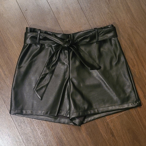 Soft Leather-Like Shorts - Picture 1 of 4